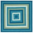Safavieh Braided 6' X 6' Square Hand Woven Rug in Aqua / Green