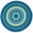 Safavieh Braided 7' X 7' Round Hand Woven Rug in Aqua / Green