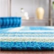 Safavieh Braided 7' X 7' Round Hand Woven Rug in Aqua / Green