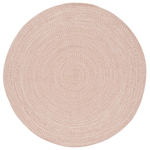 Safavieh Braided 3' X 3' Round Hand Woven Rug in Beige/ Ivory