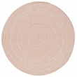 Safavieh Braided 3' X 3' Round Hand Woven Rug in Beige/ Ivory