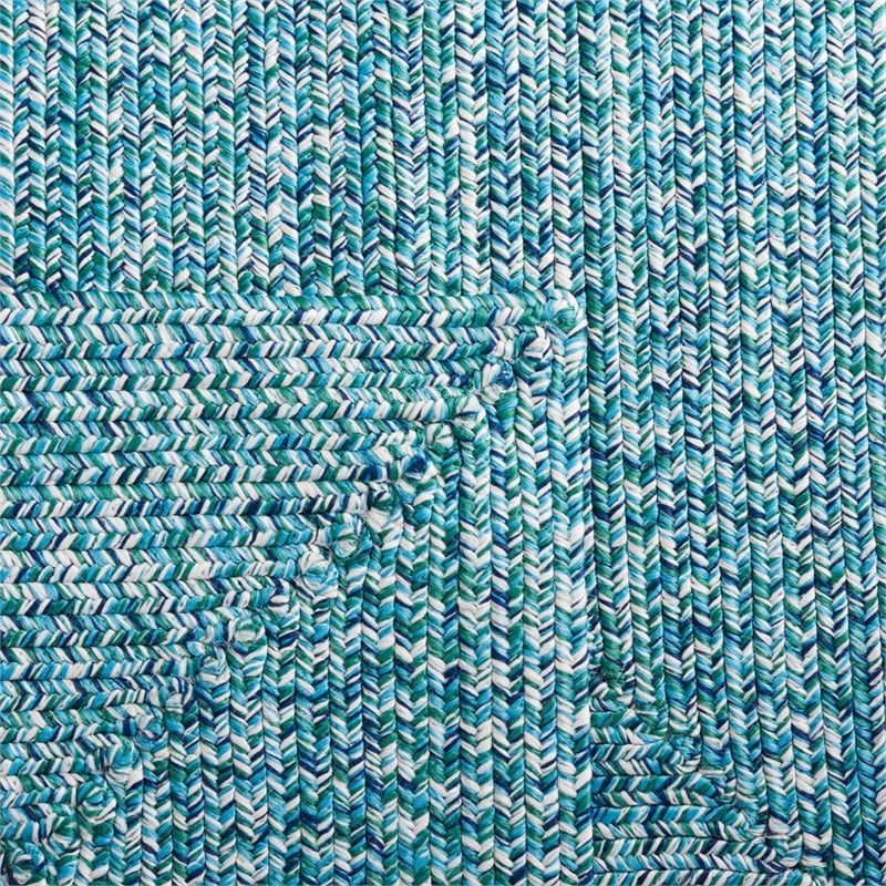 Safavieh Braided 8' X 8' Square Hand Woven Rug in Teal / Green