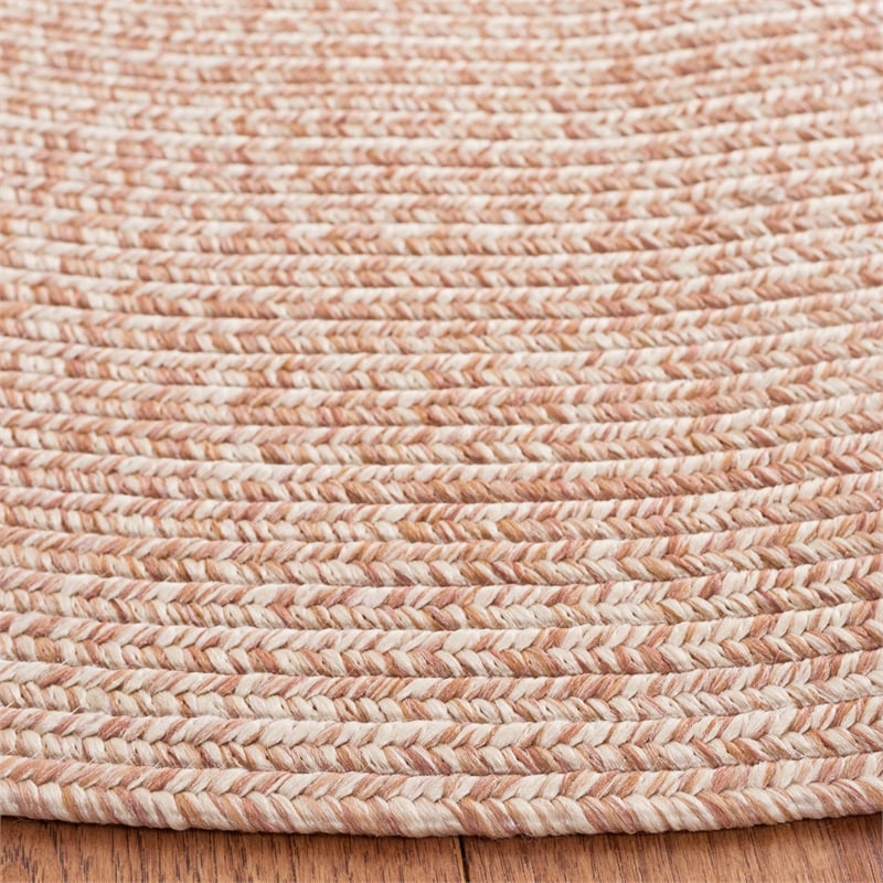 Safavieh Braided 9' X 12' Oval Hand Woven Rug in Beige/ Ivory