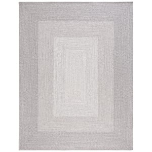 Safavieh Braided  9' X 12' Hand Woven Rug in Gray / Ivory