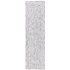 Safavieh Braided  2'-3&quot x 14'-0&quot  Hand Woven Rug in Silver / Gray