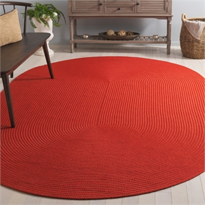 Safavieh Braided  6'-0&quot x 9'-0&quot Oval Hand Woven Rug in Rust