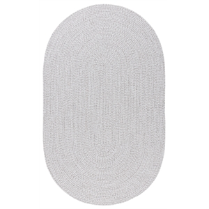 Safavieh Braided  3'-0&quot x 5'-0&quot Oval Hand Woven Rug in Silver / Gray