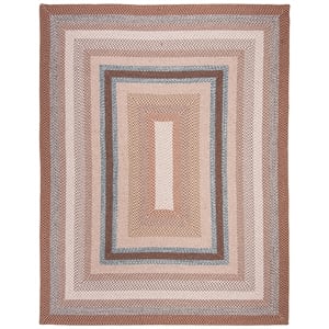 Safavieh Braided  11'-0&quot x 15'-0&quot  Hand Woven Rug in Brown / Multi-Color