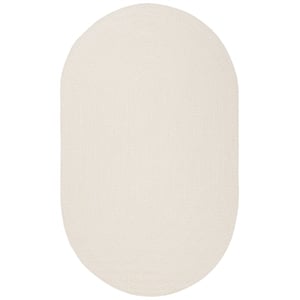 Safavieh Braided  5'-0&quot x 8'-0&quot Oval Hand Woven Rug in Ivory / Beige