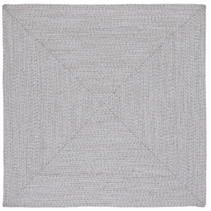 Safavieh Braided  5'-0&quot x 5'-0&quot Square Hand Woven Rug in Silver / Gray