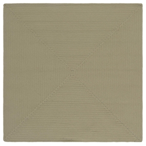 Safavieh Braided  4'-0&quot x 4'-0&quot Square Hand Woven Rug in Sage