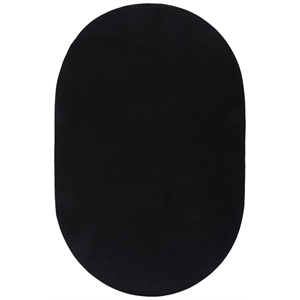 Safavieh Braided  3'-0&quot x 5'-0&quot Oval Hand Woven Rug in Black