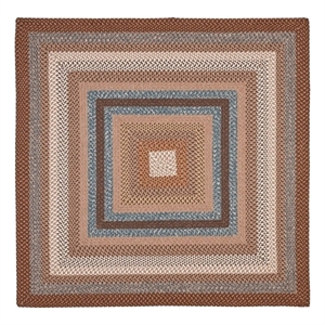 Safavieh Braided  5'-0&quot x 5'-0&quot Square Hand Woven Rug in Brown / Multi-Color