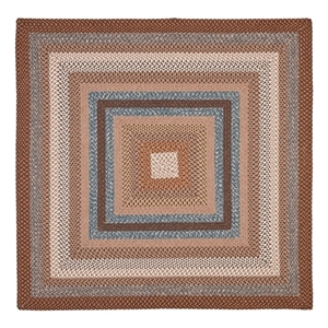 Safavieh Braided  7'-0&quot x 7'-0&quot Square Hand Woven Rug in Brown / Multi-Color