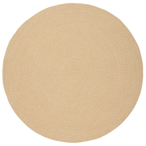Safavieh Braided  3'-0&quot x 3'-0&quot Round Hand Woven Rug in Beige / Tan