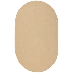 Safavieh Braided  6'-0&quot x 9'-0&quot Oval Hand Woven Rug in Beige / Tan