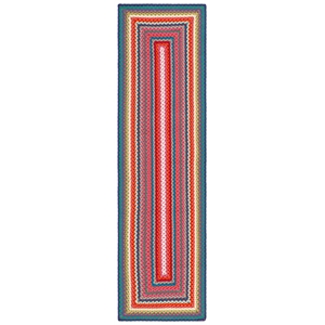 Safavieh Braided  2'-3&quot x 14'-0&quot  Hand Woven Rug in Multi-Color
