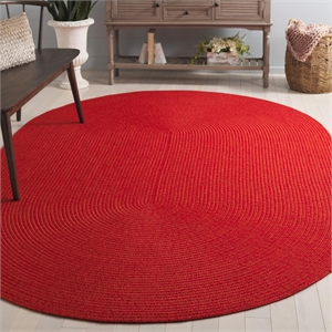 Safavieh Braided  5'-0&quot x 8'-0&quot Oval Hand Woven Rug in Rust / Red