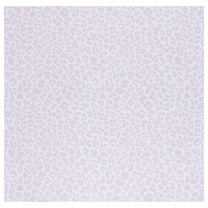 Safavieh Faux Hide 6'-0&quot x 6'-0&quot Square Polyester Power Loomed Rug in Ivory/Pink
