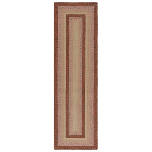 Safavieh Braided 2'-3&quot x 8'-0&quot Hand Woven Rug in Brown / Green