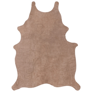 Safavieh Suede Cowhide 5' X 7' Suede Leather Cowhide Rug in Beige