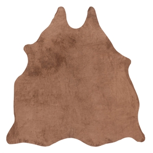 Safavieh Suede Cowhide 5' X 7' Suede Leather Cowhide Rug in Light Brown