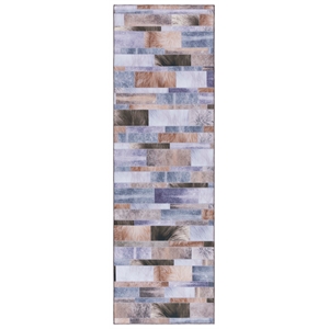 Safavieh Faux Hide 2'-6&quot x 8'-0&quot Polyester Power Loomed Rug in Beige / Purple