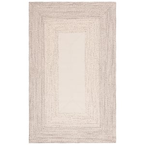 Safavieh Braided 9' X 12' Hand Woven Rug in Ivory / Gray