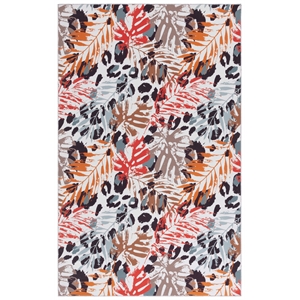Safavieh Malibu 6'-0&quot x 6'-0&quot Round Polyester Power Loomed Rug in Ivory / Rust