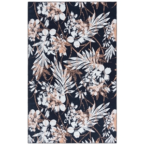 Safavieh Malibu 6'-0&quot x 6'-0&quot Square Polyester Power Loomed Rug in Black / Brown