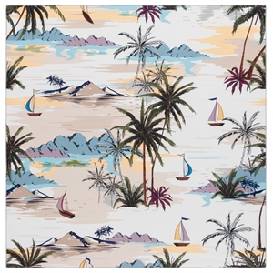 Safavieh Malibu 6'-0&quot x 6'-0&quot Square Polyester Power Loomed Rug in Ivory / Taupe