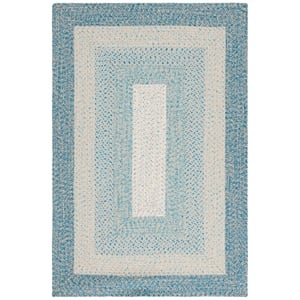Safavieh Braided 4'-0&quot x 6'-0&quot Oval Hand Woven Rug in Blue / Aqua