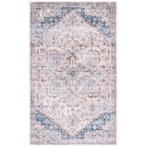 Safavieh Montana 6'-0&quot x 6'-0&quot Square Polyester Power Loomed Rug in Gray / Blue