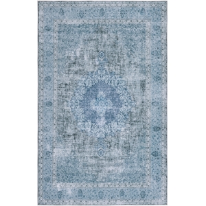 Safavieh Tucson 2'-6&quot x 4'-0&quot Polyester Power Loomed Rug in Green / Blue