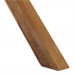 Safavieh Elron Teak and Leather Bench  in Brown / Natural