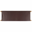 Safavieh Elron Teak and Leather Bench  in Brown / Natural