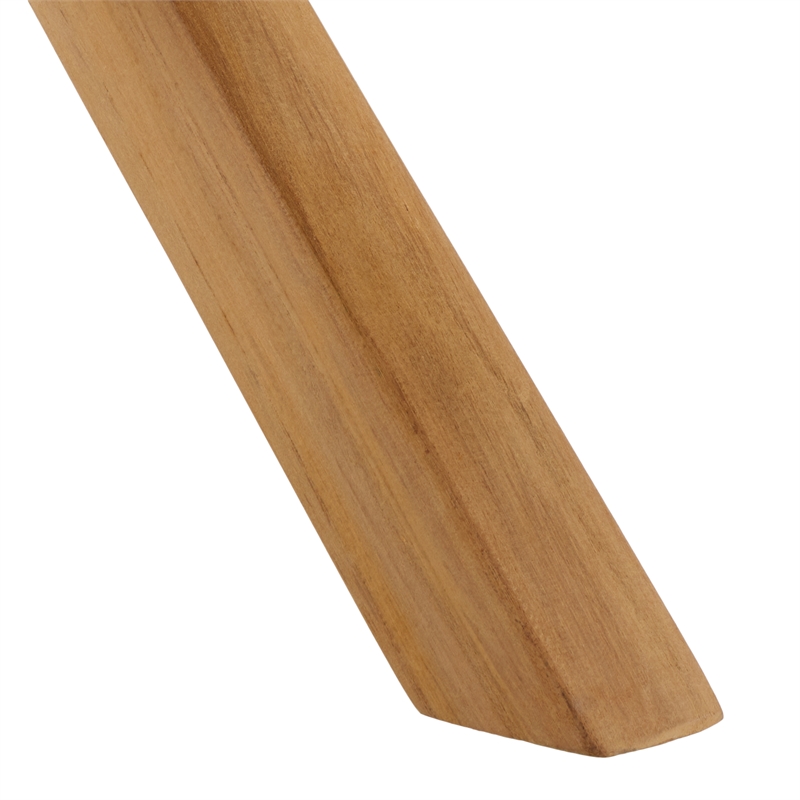 Safavieh Elron Teak and Leather Bench in White / Natural