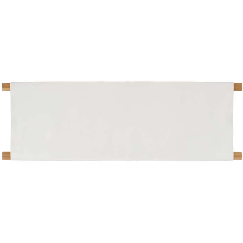 Safavieh Elron Teak and Leather Bench in White / Natural