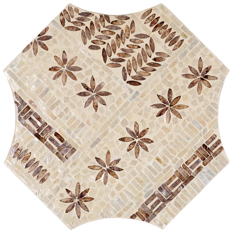 Safavieh Tuley Solid Wood Accent Table in White / Gold
