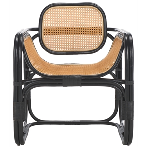 Safavieh Nadie Rattan Accent Chair in Black/Natural