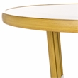 Safavieh Pomona  Aluminum Bistro Table  in White/Bamboo