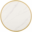 Safavieh Pomona  Aluminum Bistro Table  in White/Bamboo