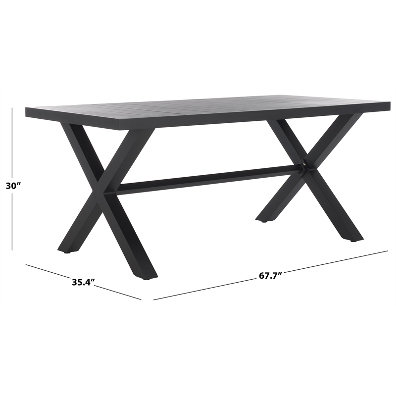 Safavieh Core Aluminum Dining Table in Gray