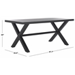 Safavieh Core Aluminum Dining Table in Gray