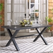 Safavieh Core Aluminum Dining Table in Gray