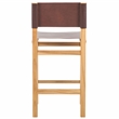 Safavieh Romee Wood and Leather Counter Stool in Amber /Natural