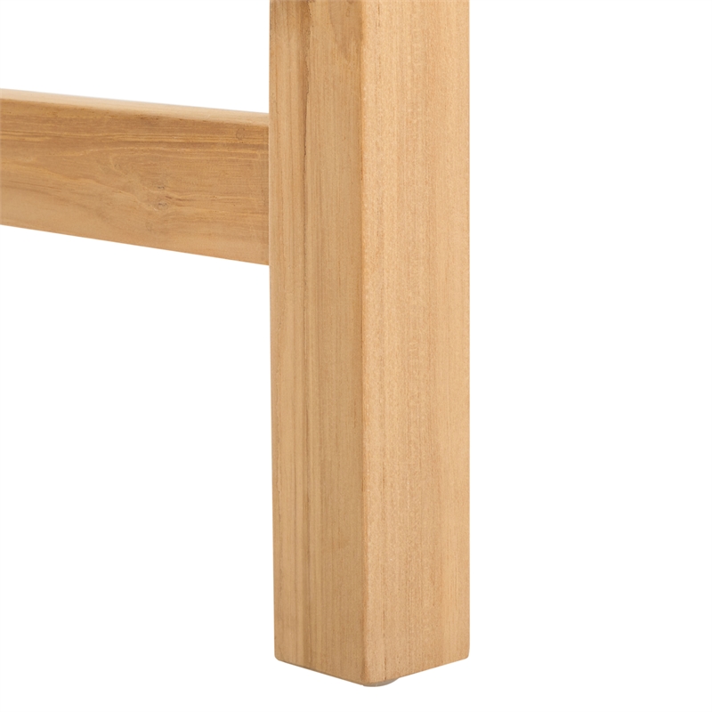 Safavieh Romee Wood and Leather Counter Stool in Amber /Natural