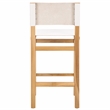 Safavieh Romee Wood and Leather  Counter Stool in White / Natural