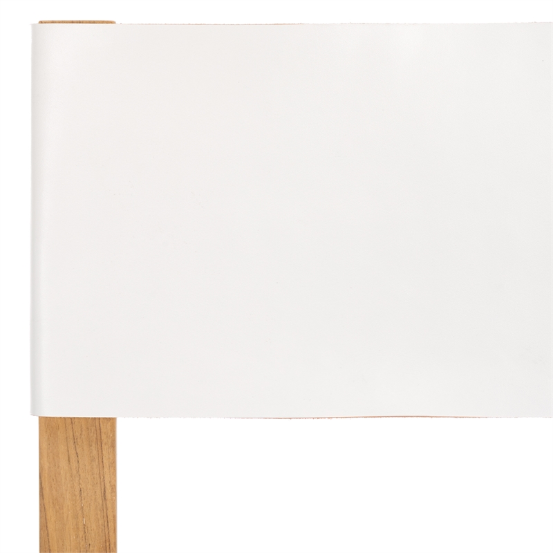 Safavieh Romee Wood and Leather  Counter Stool in White / Natural