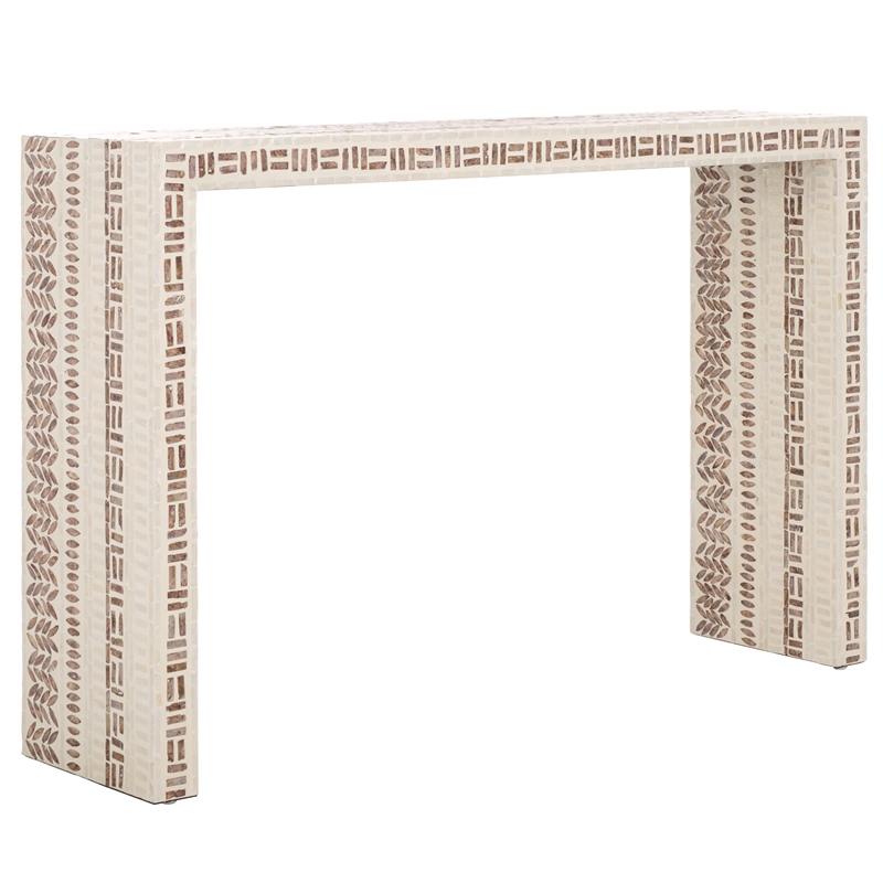 Safavieh Kestrel Solid Wood  Coffee Table in White / Gold